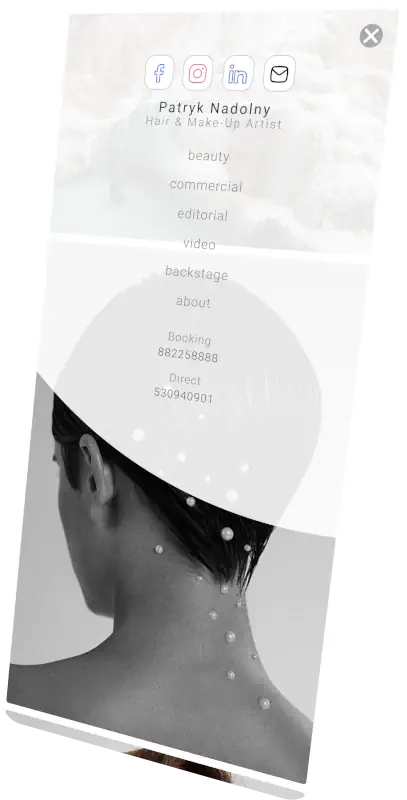 Telefon z screenem strony PatrykNadolny.pl